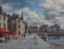 Billowing Clouds over Honfleur